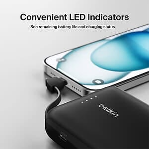 Belkin Power Bank 10K with Integrated Cable