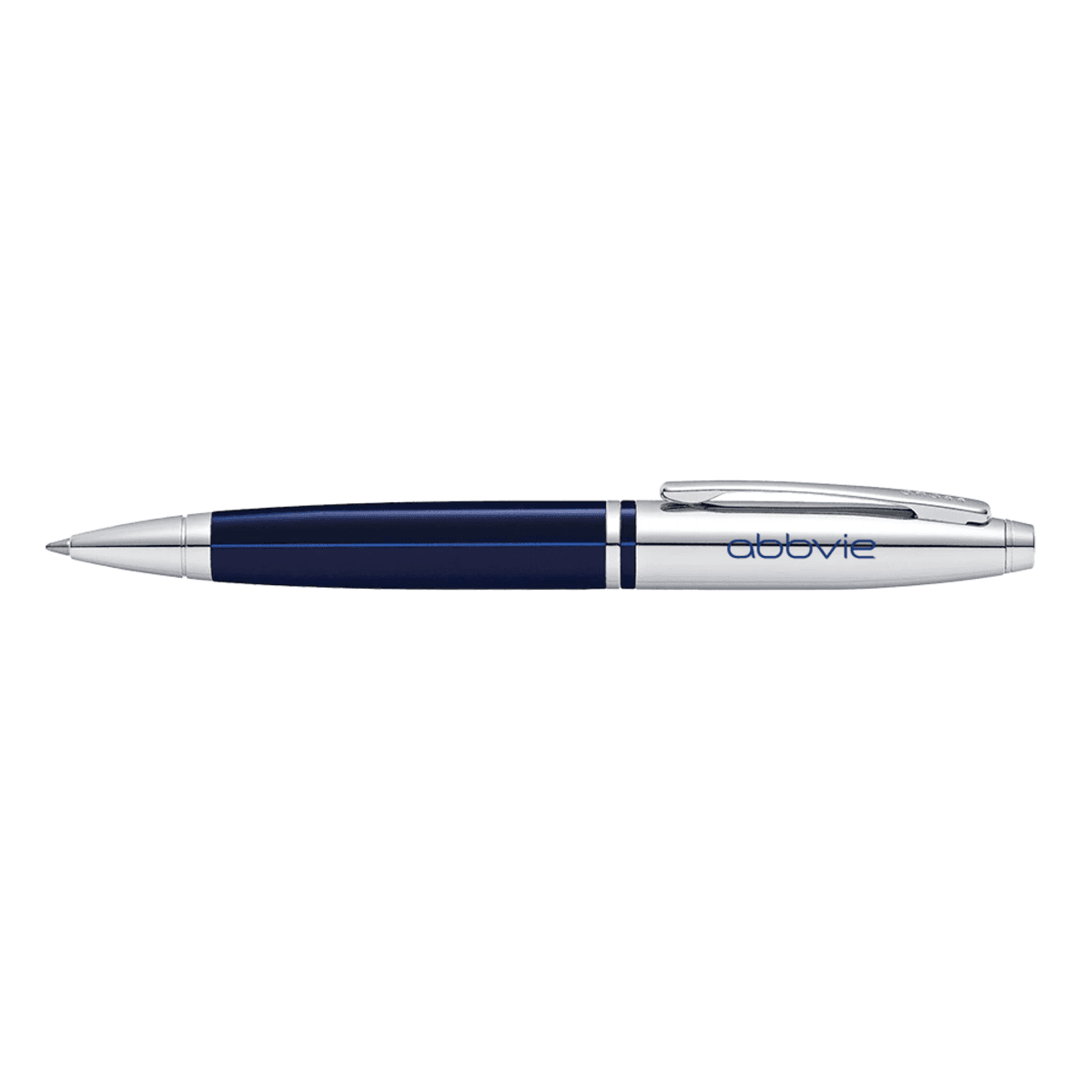 Cross Calais Ballpoint Pen - Chrome &amp; Blue Lacquer