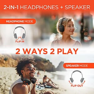 HyperGear Flip 2-in-1 Wireless Headphones + Speaker