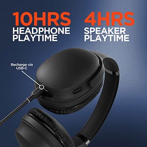 HyperGear Flip 2-in-1 Wireless Headphones + Speaker