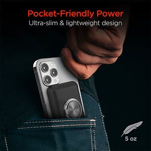 HyperGear 5000mAh Magnetic Wireless Power Bank for iPhone 12+ Series