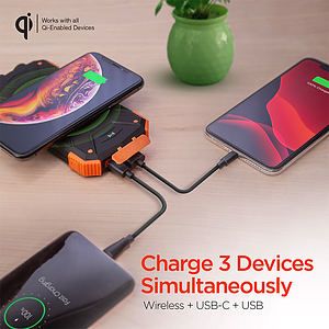 HyperGear Solar 10000mAh Wireless Power Bank 