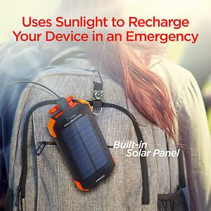HyperGear Solar 10000mAh Wireless Power Bank 