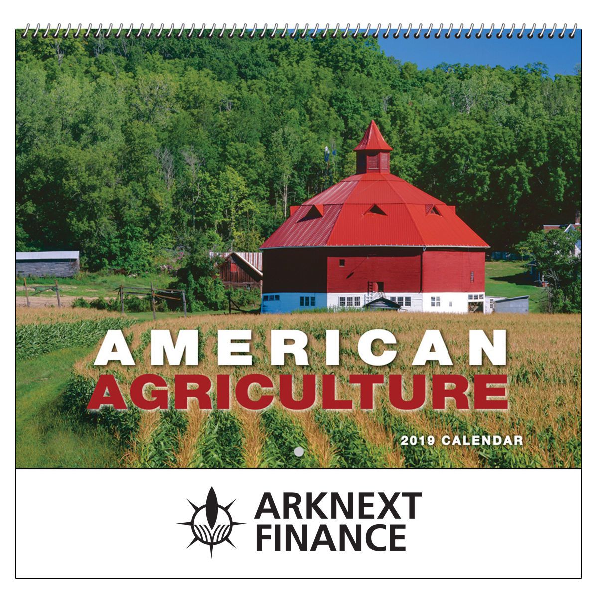 Promotional American agriculture wall calendar spiral Personalized