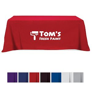 Flat PolyCotton 3-sided Table Cover - fits 8' standard table