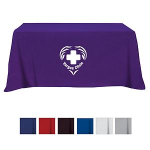 Flat PolyCotton 4-sided Table Cover - fits 6' standard table