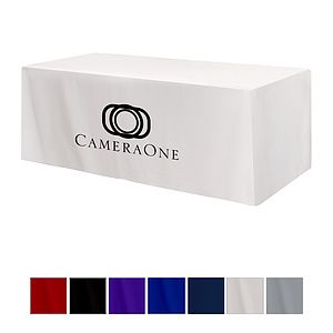 Fitted PolyCotton 4-sided Table Cover - Fits 8' Standard Table