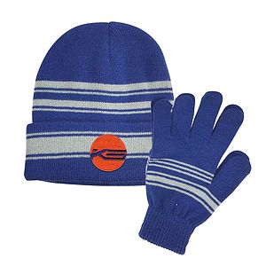 Cuff Beanie and Gloves Set