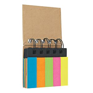 Spiral Book With Sticky Notes And Flags