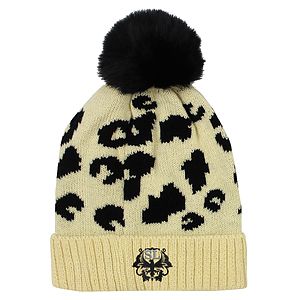 Leopard Print Pom Beanie