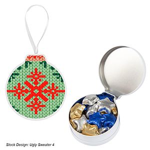 FULL COLOR ORNAMENT TIN WITH CANDY