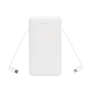 10,000 mAh Power Bank With Integrated Cables