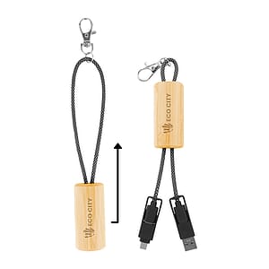 Bamboo Slider Multi-Chargin Cables