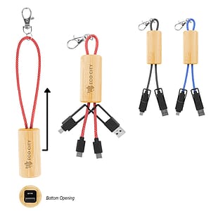Bamboo Slider Multi-Chargin Cables