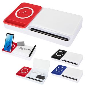 Desk Organizer With Wireless Charger  Dry Erase Board