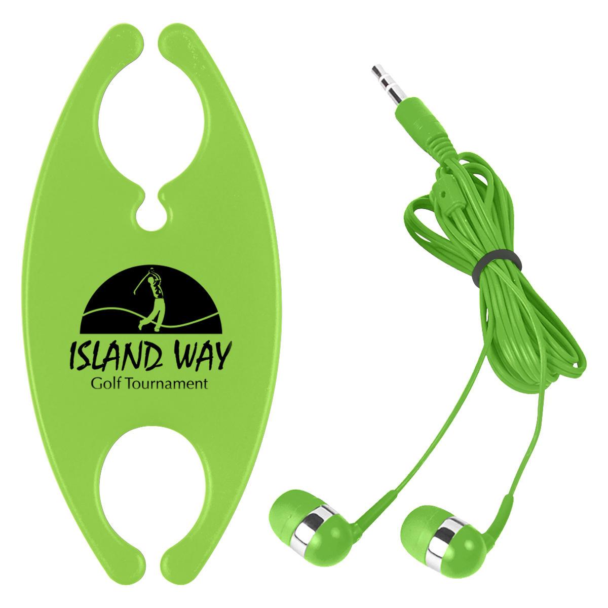 Earbuds with cord organizer Corporate Specialties