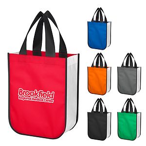 Non-Woven Shopper Tote Bag With 100% RPET Material