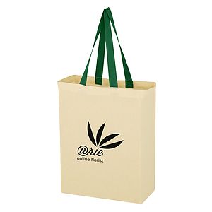 Natural Cotton Canvas Grocery Tote Bag