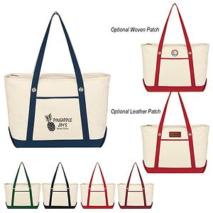 Large 12 Oz. Cotton Canvas Sailing Tote Bag