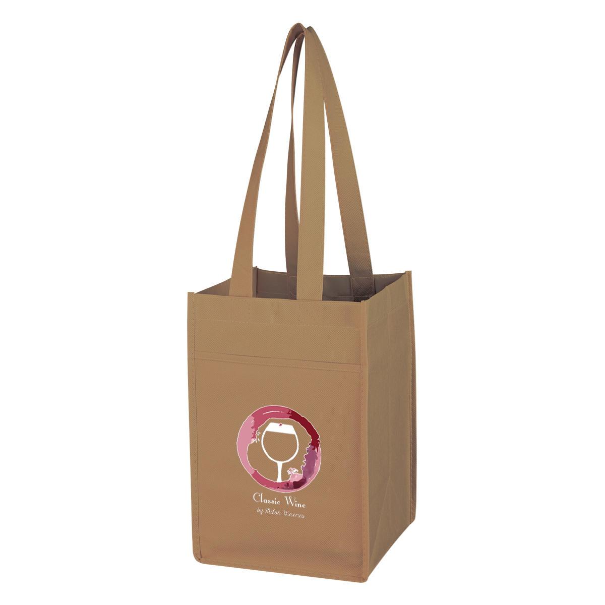 Nonwoven 4 bottle wine tote bag Corporate Specialties