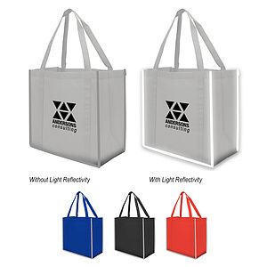 Reflective Large Grocery Tote Bag