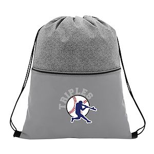 Color Basics Heathered Non-Woven Drawstring Bag