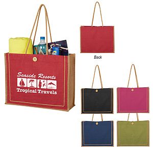 Paradise Jute Tote Bag