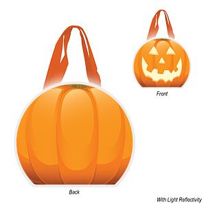 Reflective Halloween Pumpkin Tote Bag