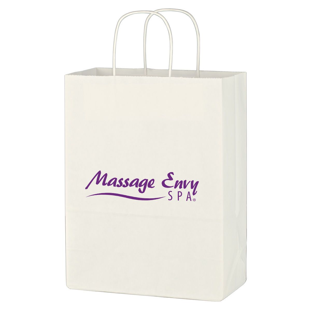 Kraft Paper White Shopping Bag - 10 x 13