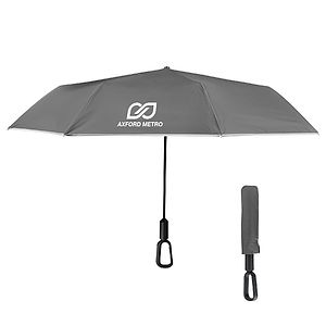 46" Arc Reflective Umbrella With Carabiner Handle