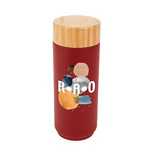 16 Oz. Stainless Steel Lexington Bottle With Bamboo Lid