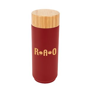 16 Oz. Stainless Steel Lexington Bottle With Bamboo Lid