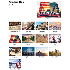 Full Color American Glory Spiral Wall Calendar