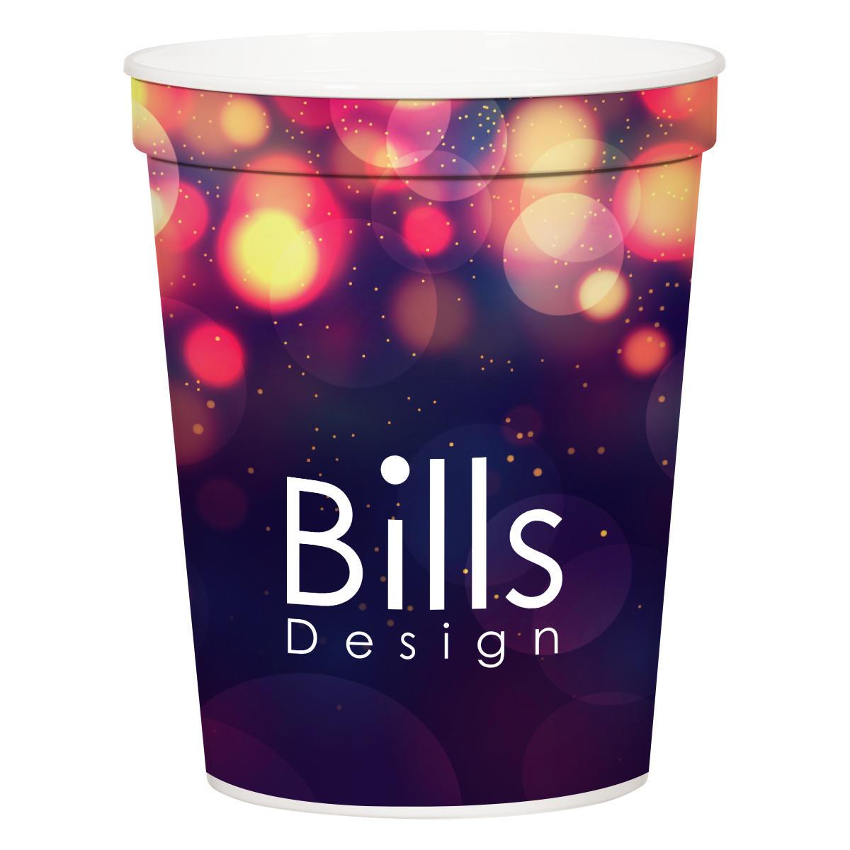 Promotional 16 oz. full color stadium cup Personalized With Your Custom