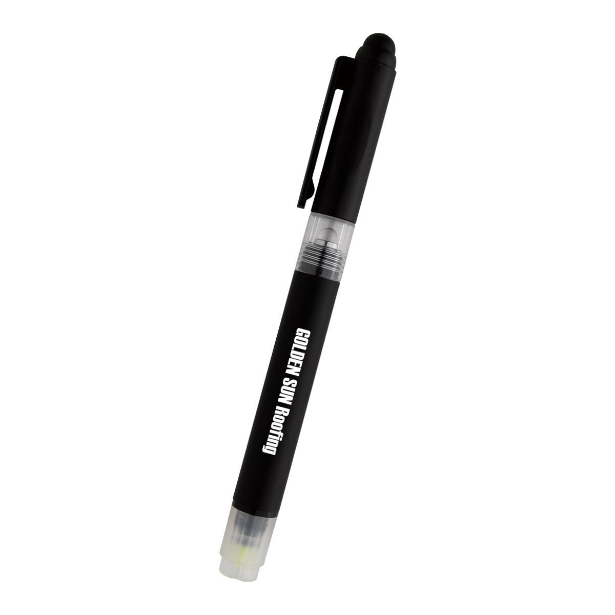 Promotional Illuminate 4in1 highlighter stylus pen with led