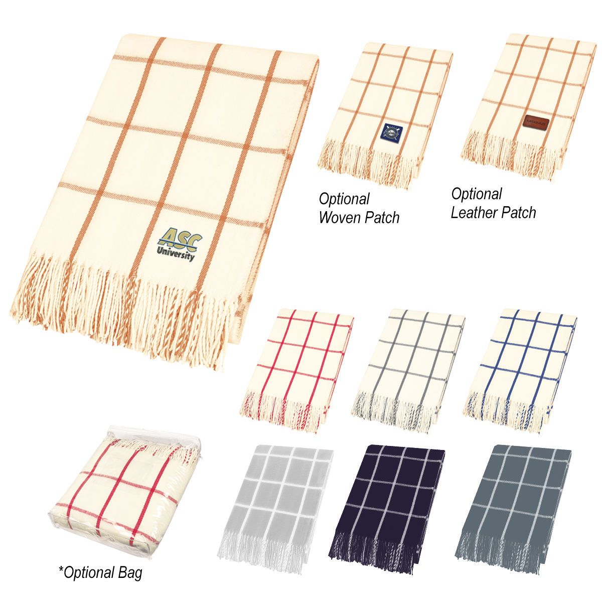 Charleston Fringed Throw Blanket