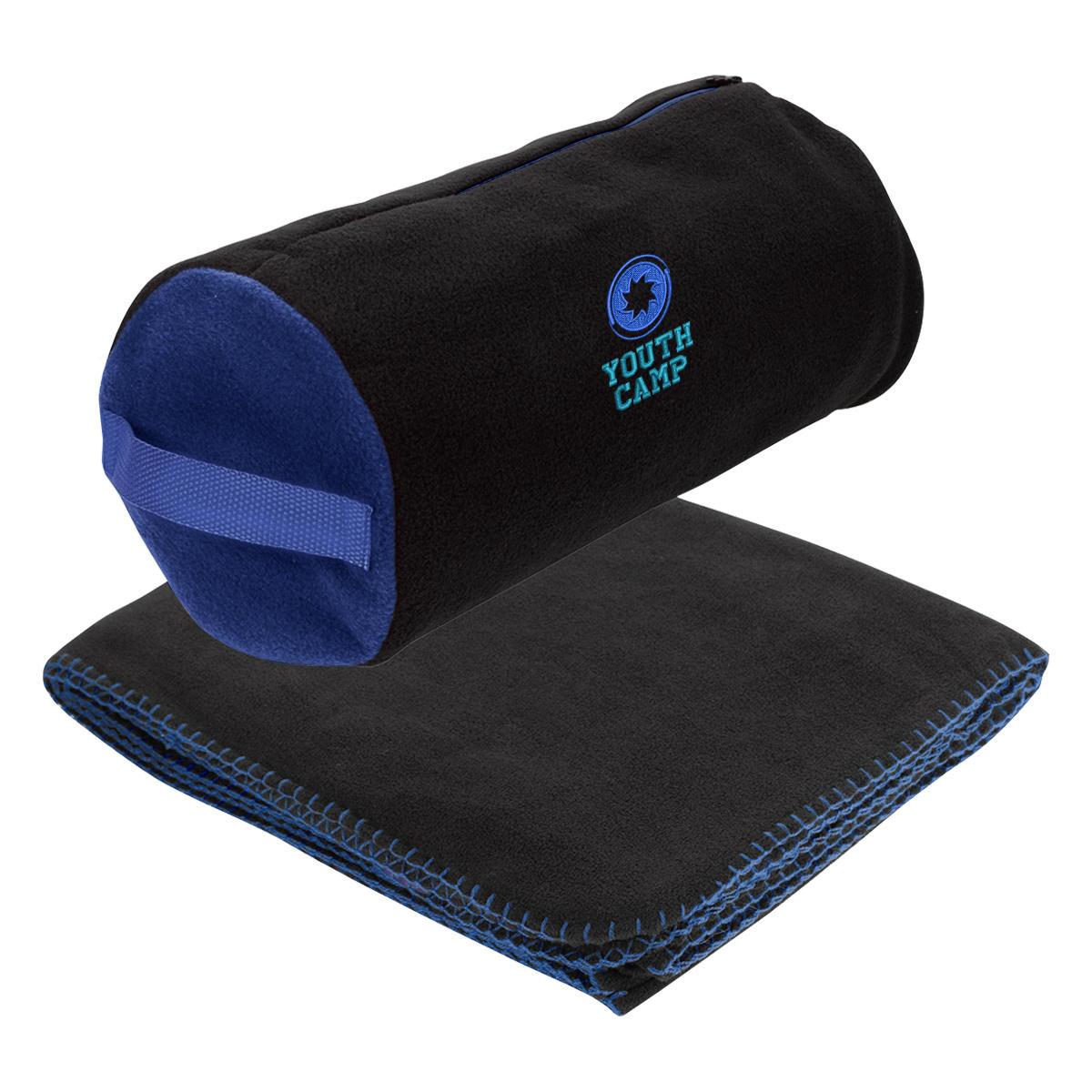 Oversized fleece stadium blanket in carrying bag Inkmule