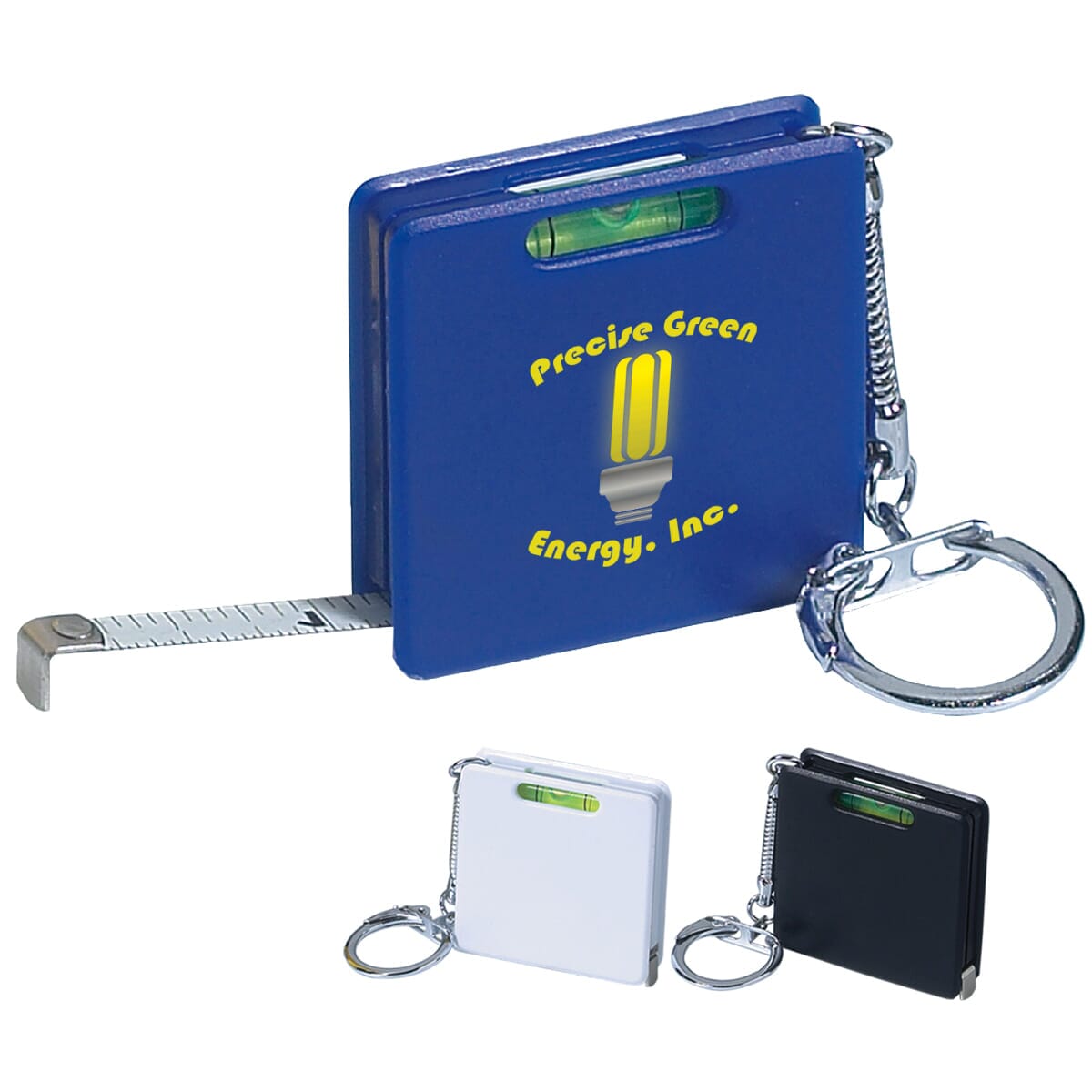 Square Level Tape Measure Key Tag | WithLogos
