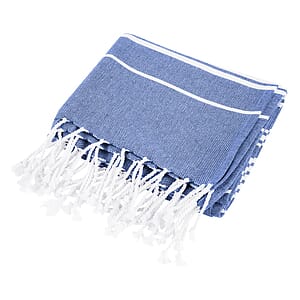 100% Recycled Cotton Beach Blanket With Tassel Fringe