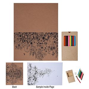 Adult Coloring Book With Colored Pencils