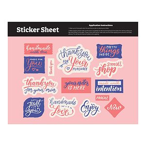 Sticker Sheet 5.5 x 7 Custom Shapes