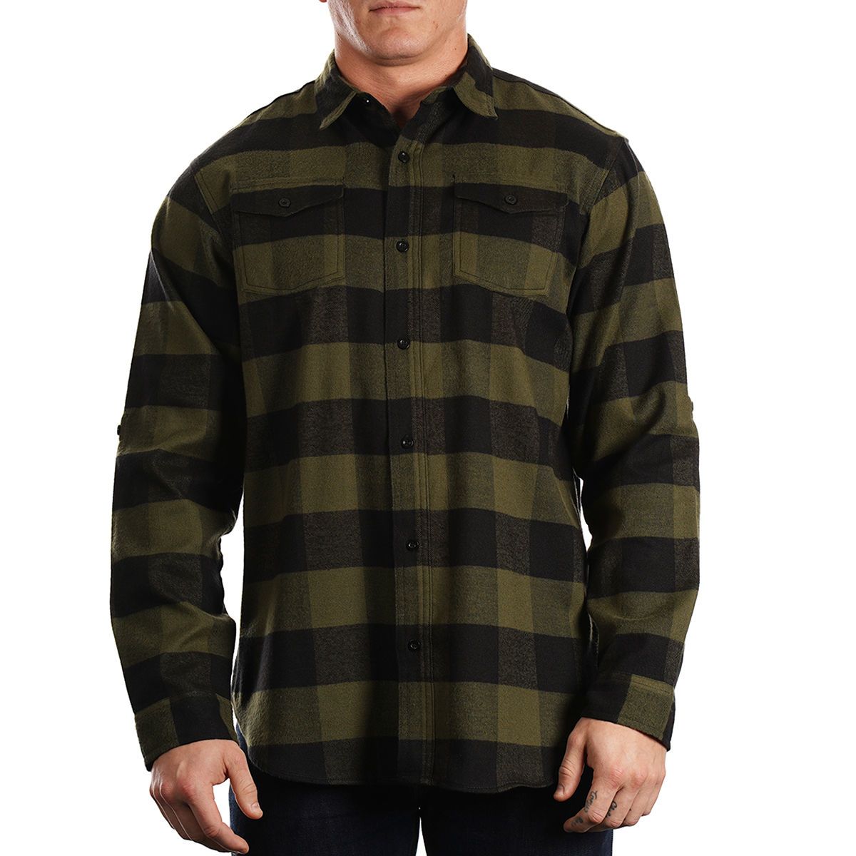  Burnside Men's Plaid Flannel Shirt
