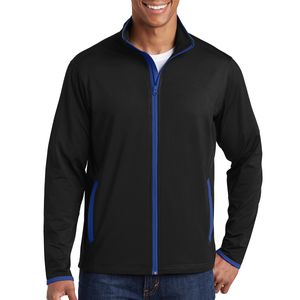 Sport-Tek Sport-Wick Stretch Contrast Full-Zip Jacket