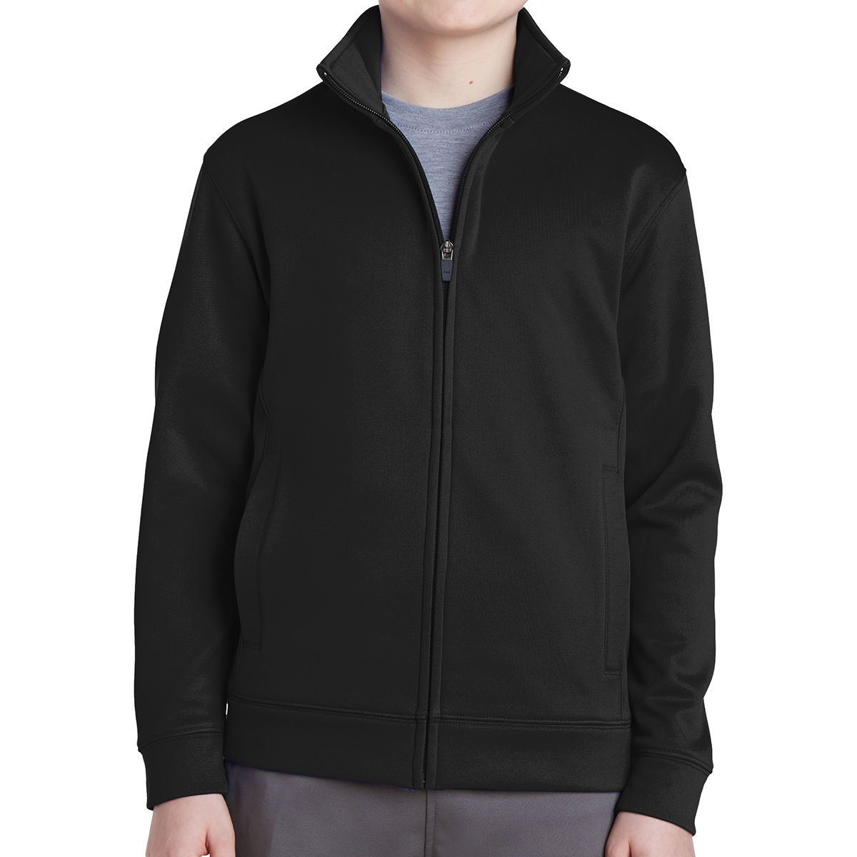 Sport-Tek Youth Sport-Wick Fleece Full-Zip Jacket