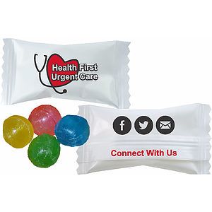 Assorted Fruit Ball Candy - Custom Wrapper
