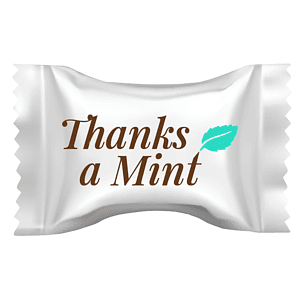 Assorted Sour Candies in Thanks A Mint wrapper