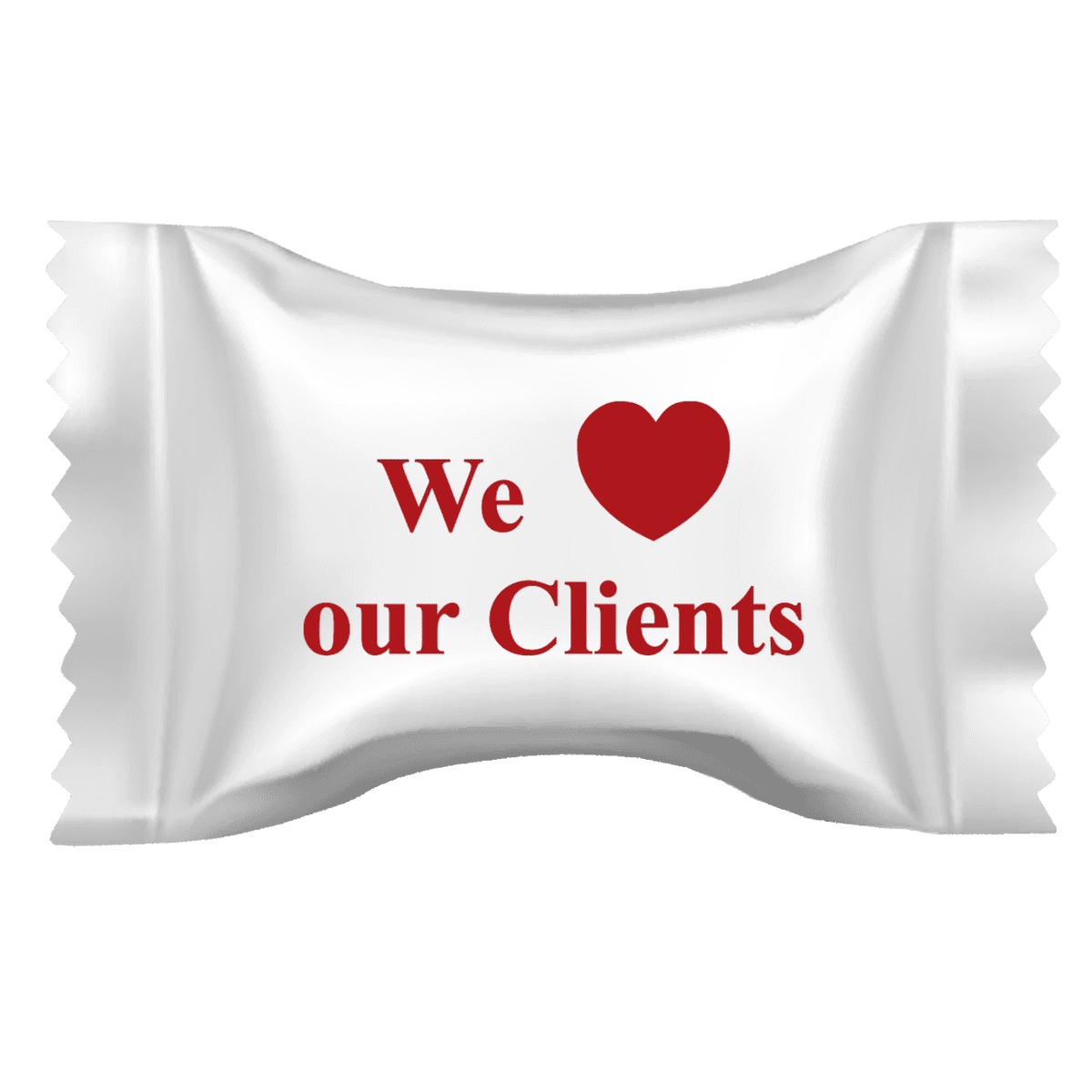 Pink Buttermints Pink Buttermints Cool Creamy Mint in a We Love Our Clients Wrapper ...