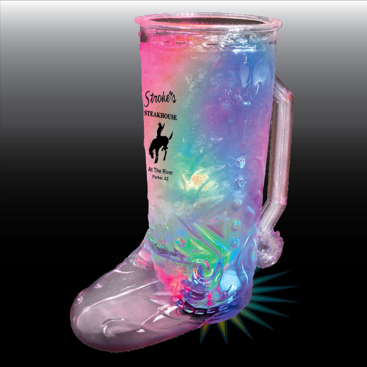 20oz 3-Light Western Themed Plastic Cowboy Boot Mug with Handle