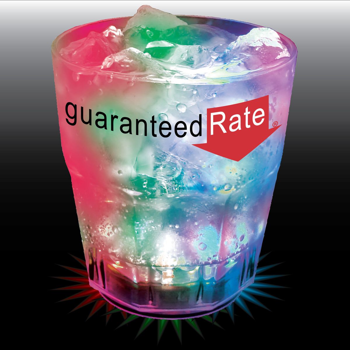 9oz 3-Light Fluted Plastic Rocks Cup