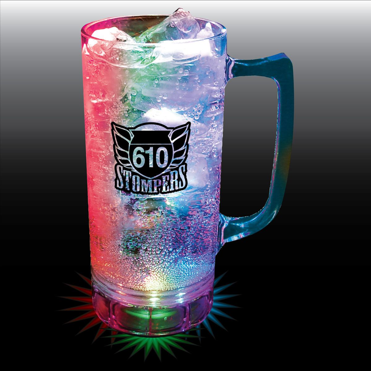 12oz 3-Light Plastic Beer Mug with Handle